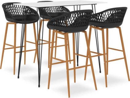 5dílný barový set [3057406] (Barva Bílá a černá)