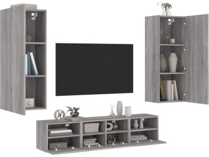5dílná obývací stěna kompozitní dřevo [3216544] (Barva Šedá sonoma)