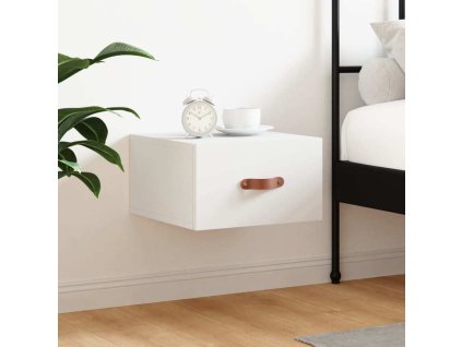 Nástěnný noční stolek 35 x 35 x 20 cm [829772] (Barva Bílá)
