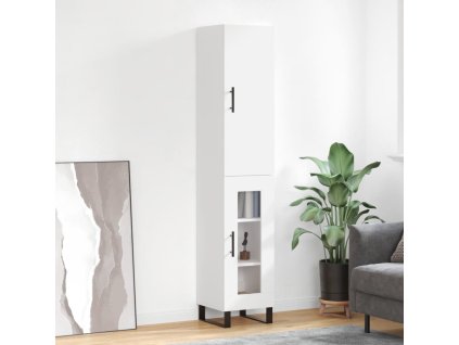Skříň highboard 34,5 x 34 x 180 cm kompozitní dřevo [3199065] (Barva Bílá)