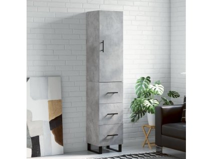 Skříň highboard 34,5 x 34 x 180 cm kompozitní dřevo [3198875] (Barva Bílá s vysokým leskem)