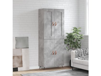 Skříň highboard 69,5 x 34 x 180 cm kompozitní dřevo [3199529] (Barva Bílá)