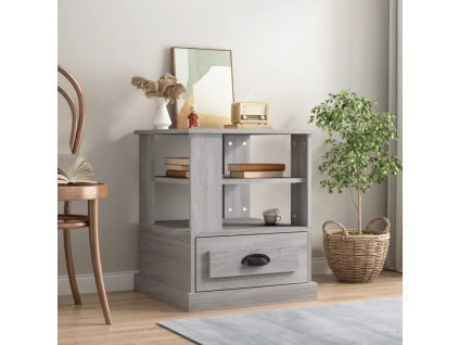 Odkládací stolek 50 x 50 x 60 cm kompozitní dřevo [816414] (Barva Šedá sonoma)