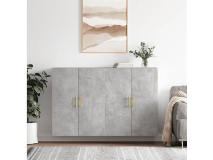 Nástěnné skříňky 2 ks 69,5 x 34 x 90 cm [3195615] (Barva Betonová šedá)