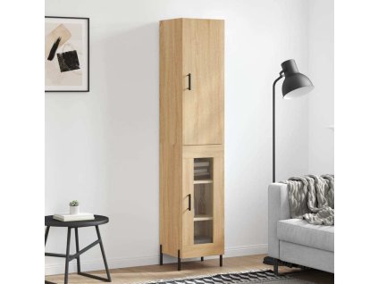 Skříň highboard 34,5x34x180 cm kompozit [3199050] (Barva Černá)