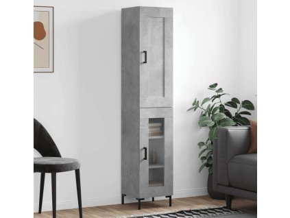 Skříň highboard 34,5x34x180 cm kompozit [3200386] (Barva Černá)