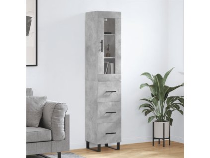 Skříň highboard 34,5x34x180 cm kompozit [3199258] (Barva Černá)