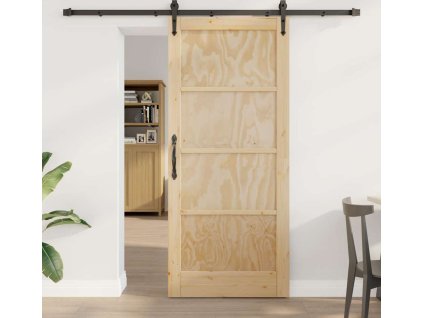 Posuvné dveře ORKDAL Hnědá 78 x 202 cm Masivní borovicové dřevo [3333806]