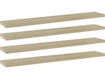 Nástěnné police 4 ks 60x10x1,5 cm kompozitní dřevo [805208] (Barva dub sonoma)