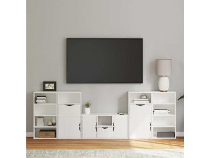 5 kusů TV skříněk s úložným prostorem Borovicový masiv [3365379]