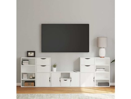 5 kusů TV skříněk s úložným prostorem Borovicový masiv [3365377]