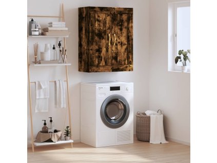 Nástěnná skříňka 69,5 x 34 x 90 cm kompozitní dřevo [835015] (Barva Kouřový dub)