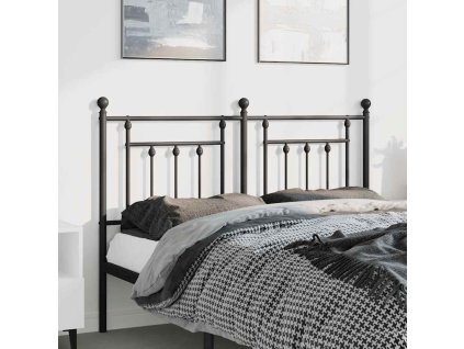 Kovové náhradní čelo postele 135 cm [353569] (Barva Černá)