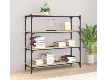 Knihovna 100x33x100 cm kompozitní dřevo a ocel [819358] (Barva dub sonoma)