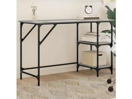 Psací stůl 120 x 50 x 75 cm kov a kompozitní dřevo [845324] (Barva Šedá sonoma)