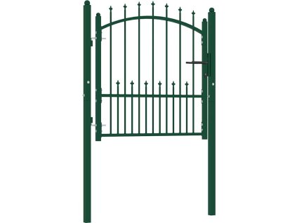 Zahradní branka s hroty ocelová 100 x 100 cm [146393] (Barva Zelená)