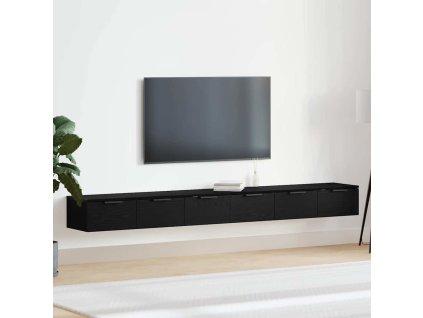 Nástěnná skříňka se zásuvkou 2 pcs Černý dub 102 x 30 x 20 cm [3333075]