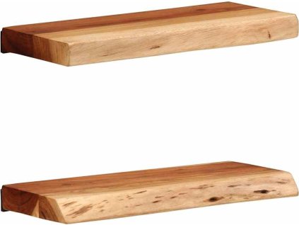 Nástěnné police 2 ks 40x20x3,5 cm masivní dřevo akácie [373624]
