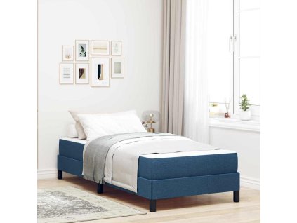 Postel s boxspringem s matrací Modrá 90 x 200 cm textil [3398464]