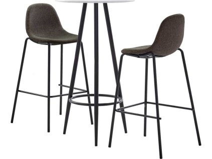 3dílný barový set textil [279792] (Barva Světle šedá)