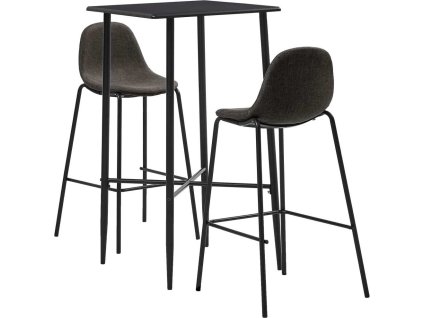 3dílný barový set textil [279953] (Barva Světle šedá)