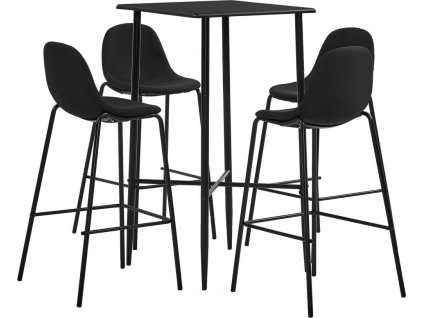 5dílný barový set textil [279966] (Barva Černá)