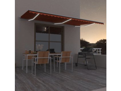 Automatická markýza LED a senzor větru 600 x 300 cm [3068872] (Barva Krémová)