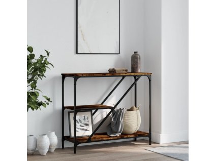 Konzolový stolek 88,5 x 30 x 75 cm kompozitní dřevo [835479] (Barva Černá)