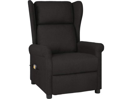 Masážní křeslo textil [348520] (Barva Hnědá)