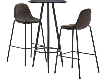 3dílný barový set textil [279750] (Barva Hnědá)