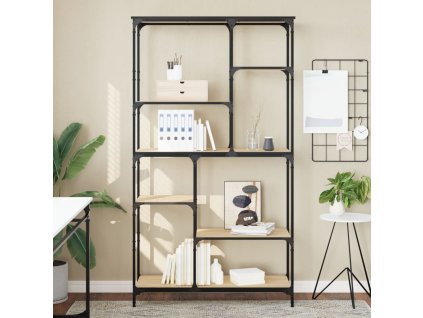 Knihovna 99 x 35,5 x 176 cm kompozitní dřevo a ocel [835410] (Barva dub sonoma)