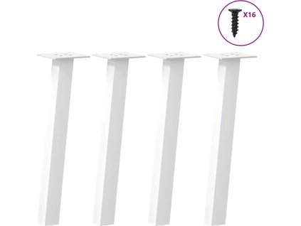 Nohy konferenčního stolku 4 ks ocel 42 cm ocel [4012489] (Barva Bílá)