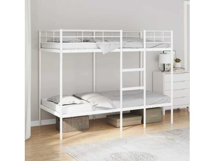 Patrová postel bez matrace 80x200 cm ocel [42000327] (Barva Bílá)