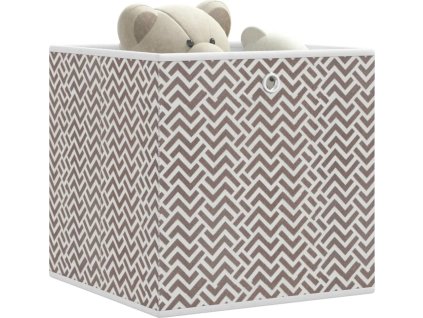 Skládací úložné boxy 4 ks 32x32x32 cm netkaná textilie [4018985] (Barva Hnědá)