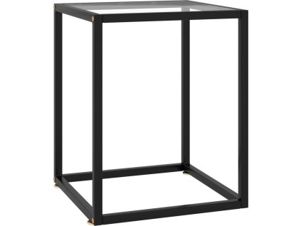 Konferenční stolek s m sklem 40 x 40 x 50 cm [322907] (Barva Transparentní)