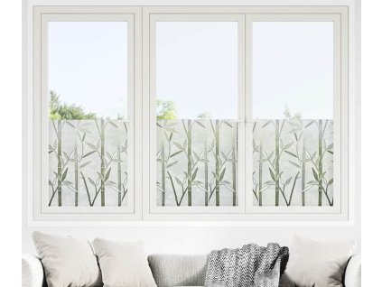 Okenní fólie 4 ks matné vzor s hvězdami PVC [3208962] (Barva Matný bambus)