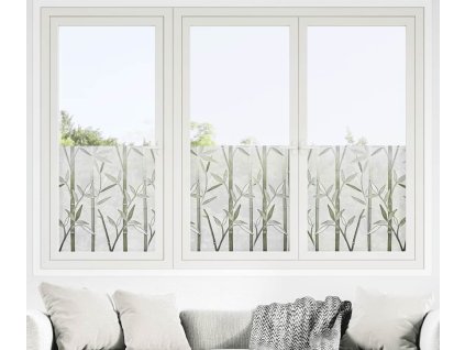 Okenní fólie 4 ks matné vzor s hvězdami PVC [3208972] (Barva mléčné s proužky)