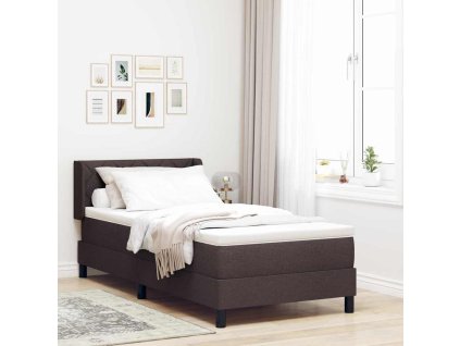 Postel boxspring s matrací s matrací Tmavě hnědá 100 x 200 cm [3341156]