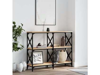 Konzolový stolek 100 x 28 x 80,5 cm kompozitní dřevo [835419] (Barva Černá)