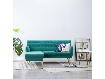 Rohová sedačka textilní čalounění 171,5 x 138 x 81,5 cm [247023] (Barva Zelená)