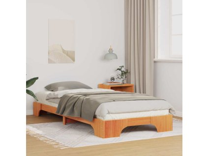 Rám postele Hnědá 80 x 210 cm Masivní borovicové dřevo [872892]