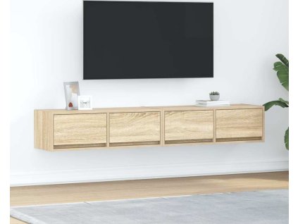 TV skříňky 2 ks 80x31x25,5 cm Dřevěné konstrukce [861513] (Barva dub sonoma)