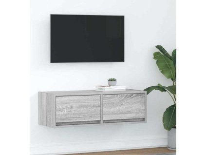 TV skříňka 80x31x25,5 cm kompozitní dřevo [861518] (Barva Šedá sonoma)