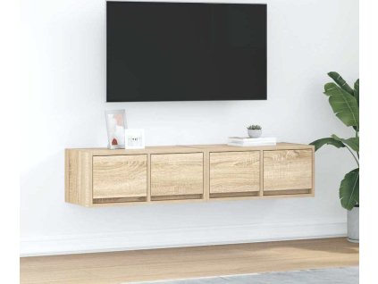 TV skříňky 2 ks 60x31x25,5 cm Dřevěné konstrukce [861495] (Barva dub sonoma)
