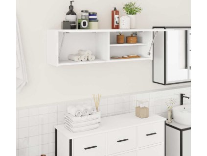 Koupelnová nástěnná skříňka 100 x 25 x 30 cm kompozit [860094] (Barva Bílá)