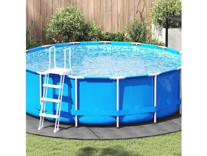 Podložka pod bazén Ø396 cm polyesterová geotextilie [94218] (Barva Světle šedá)