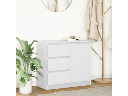 Příborník se zásuvkou 71x35x65 cm kompozitní dřevo [861571] (Barva Bílá)