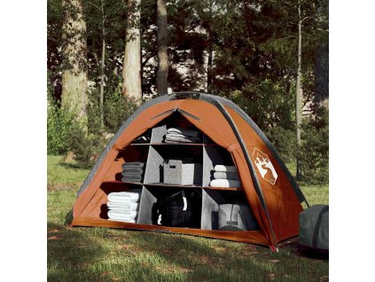 Úložný stan s 9 přihrádkami nepromokavý [94376] (Barva Šedá a oranžová)