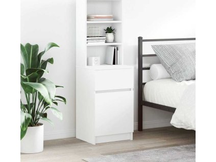 Noční stolek 39x35x125 cm kompozitní dřevo [861310] (Barva Bílá)