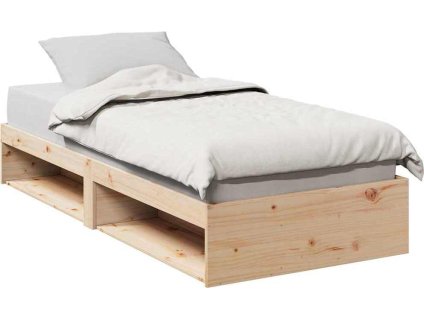Válenda bez matrace 90 x 190 cm masivní borovice [859247] (Barva Přírodní)